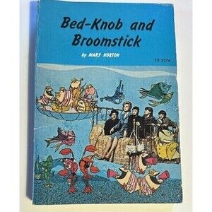 Vintage Bed-Knob and Broomstick by Mary Norton 1971 Paperback Disney Movie Cover